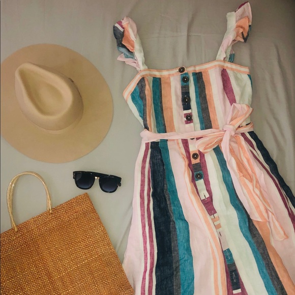 J. Crew Dresses & Skirts - Button-up midi dress in mixed stripe